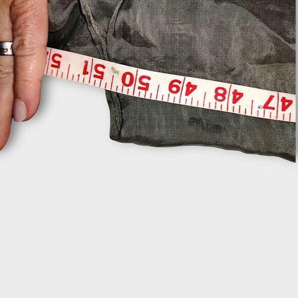 Sandra Fellini Maxi Dress Sz M Silk‎ Crinkled Sleevless Lining Glamcore Royalty - Picture 10 of 11